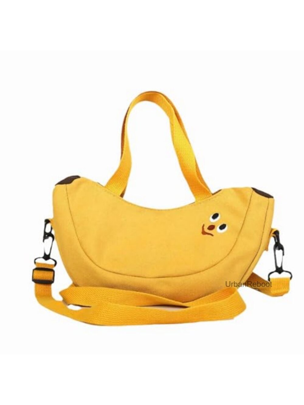 Canvas Banana Crossbody Purse Novelty Mini Bag for Teens